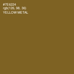 #7E6224 - Yellow Metal Color Image